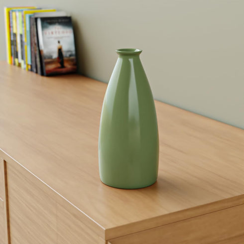 Green Bottle 9 Ceramic Vase - The Earth Store - Planter